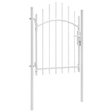 Cancello da Giardino in Acciaio 1x1,75 m Bianco