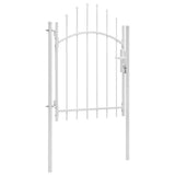 Cancello da Giardino Woerden in Acciaio 1x1,5 m Bianco