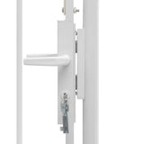Cancello da Giardino Woerden in Acciaio 1x1,5 m Bianco