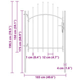 Cancello da Giardino Woerden in Acciaio 1x1,5 m Bianco