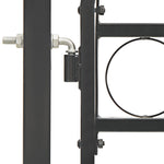 Cancello per Recinzione ad Arco in Acciaio 100x125 cm Nero