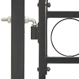 Cancello per Recinzione ad Arco in Acciaio 100x125 cm Nero