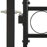 Cancello per recinzione ASSEN a doppia anta con parte superiore ad arco in acciaio 300x125 cm