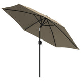 Ombrellone da Esterni con Palo in Metallo 300 cm Grigio Talpa