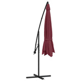 Ombrellone a Sbalzo Palo in Alluminio 350 cm Rosso Bordeaux