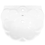 Lavandino a Colonna in Ceramica Bianca 580x510x200 mm