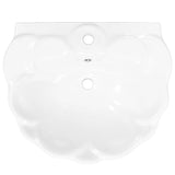 Lavandino a Colonna in Ceramica Bianca 580x510x200 mm