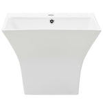 Lavabo a Parete in Ceramica Bianco 500x450x410 mm