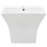 Lavabo a Parete in Ceramica Bianco 500x450x410 mm