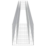 Gabbione Letto Rialzato in Acciaio Zincato 540x50x50 cm