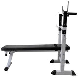 Panca Reclinabile con Rack Bilanciere e Set Manubri 60,5 kg