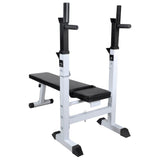 Panca Reclinabile con Rack Bilanciere e Set Manubri 60,5 kg