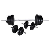 Panca Reclinabile con Rack Bilanciere e Set Manubri 60,5 kg