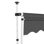 Tenda da Sole Retrattile Manuale 150 cm Antracite