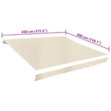 Tendone Parasole in Tela Crema 450x300 cm