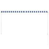 Tenda da Sole Retrattile 250x150 cm Blu e Bianco