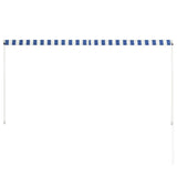 Tenda da Sole Retrattile 250x150 cm Blu e Bianco
