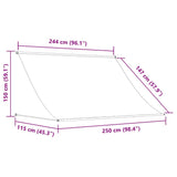 Tenda da Sole Retrattile 250x150 cm Blu e Bianco