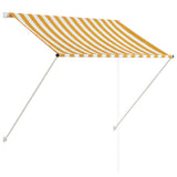 Tenda da Sole Retrattile 150x150 cm Giallo e Bianco