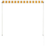 Tenda da Sole Retrattile 150x150 cm Giallo e Bianco