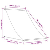 Tenda da Sole Retrattile 150x150 cm Giallo e Bianco