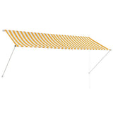 Tenda da Sole Retrattile 300x150 cm Giallo e Bianco