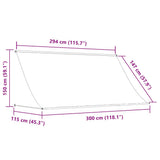Tenda da Sole Retrattile 300x150 cm Giallo e Bianco