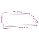 Tenda da Sole Retrattile 400x150 cm Giallo e Bianco