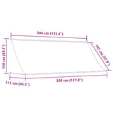 Tenda da Sole Retrattile 350x150 cm Antracite