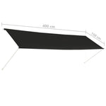 Tenda da Sole Retrattile 400x150 cm Antracite