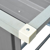 Capannone da Giardino in Acciaio Zincato Grigio 163x83x154 cm