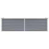 Letto Rialzato Giardino in Acciaio Zincato 160x40x45 cm Grigio