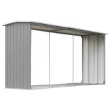 Capannone da Giardino in Acciaio Zincato 330x92x153cm Grigio