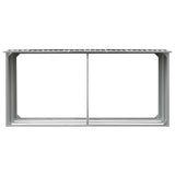 Capannone da Giardino in Acciaio Zincato 330x92x153cm Grigio