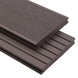 Pavimento da Deck 6 pcs Marrone Scuro WPC