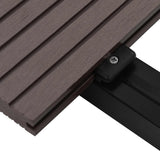 Pavimento da Deck 6 pcs Marrone Scuro WPC