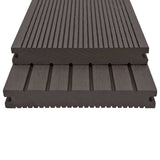 Pavimento da Deck 6 pcs Marrone Scuro WPC