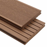 Pavimento da Deck 4 pcs Marrone Chiaro WPC