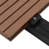 Pavimento da Deck 4 pcs Marrone Chiaro WPC