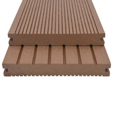 Pavimento da Deck 4 pcs Marrone Chiaro WPC