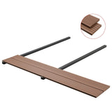 Pavimento da Deck 4 pcs Marrone Chiaro WPC