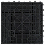 Piastrella per Decking 11 pcs Nero 30 x 30 cm WPC