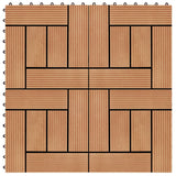 Piastrelle per Decking in WPC 11 pz 30x30cm 1mq Colore Teak