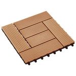 Piastrelle per Decking in WPC 11 pz 30x30cm 1mq Colore Teak