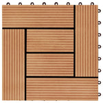 Piastrelle per Decking in WPC 11 pz 30x30cm 1mq Colore Teak