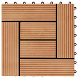 Piastrelle per Decking in WPC 11 pz 30x30cm 1mq Colore Teak