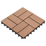 Piastrelle per Decking in WPC 11 pz 30x30cm 1mq Marrone