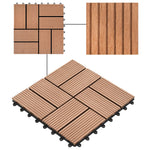 Piastrelle per Decking in WPC 11 pz 30x30cm 1mq Marrone