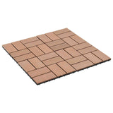 Piastrella per Decking 11 pcs Marrone 30 x 30 cm WPC