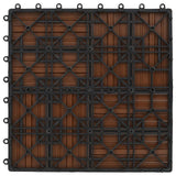 Piastrella per Decking 11 pcs Marrone 30 x 30 cm WPC